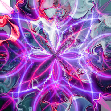 炫麗的夢幻流體畫