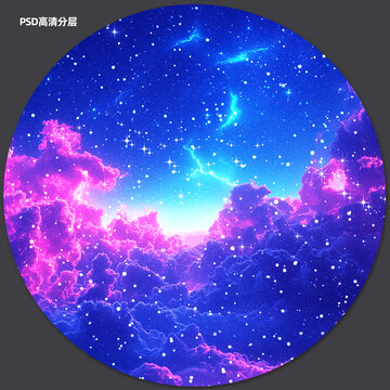 圓形美麗星空軟膜天花