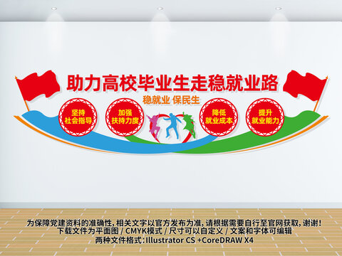 大學生就業(yè)宣傳文化墻