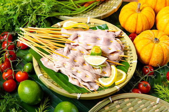 肺片烤串食材