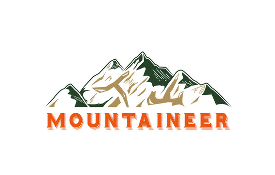 戶外運(yùn)動(dòng)登山山脈logo標(biāo)志