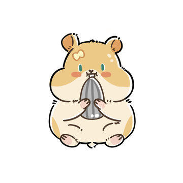 可愛卡通小動物倉鼠