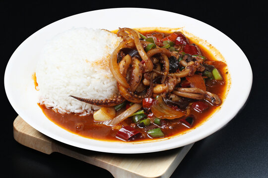 香辣魷魚蓋澆飯