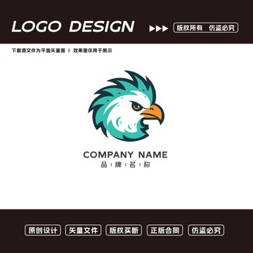 卡通老鷹logo標(biāo)志