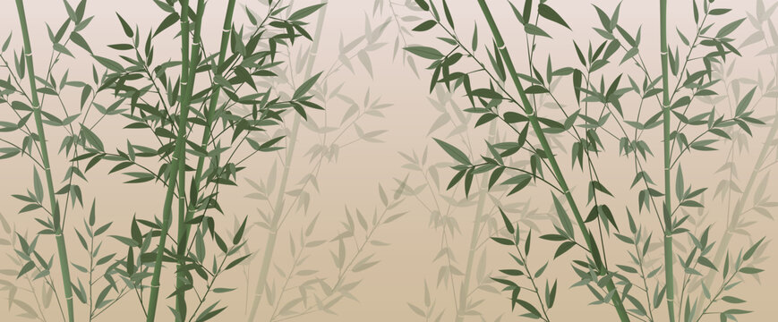 水墨竹子背景墻