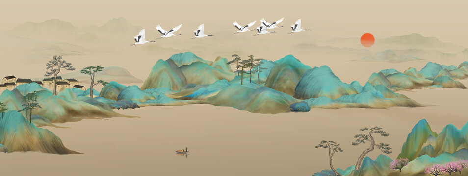 青綠山水圖