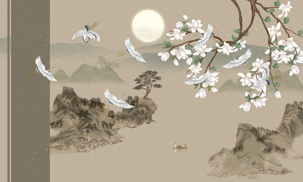 國潮山水畫