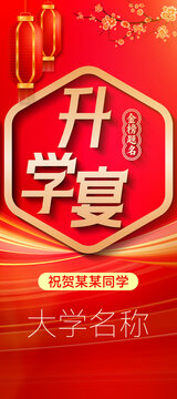 升學(xué)宴展架海報
