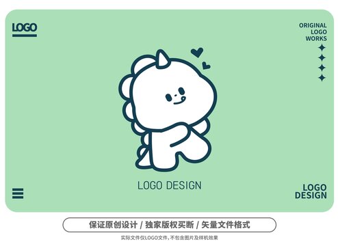 原創(chuàng)卡通小恐龍logo