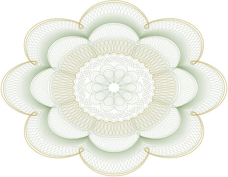 防偽底紋圖案團(tuán)花