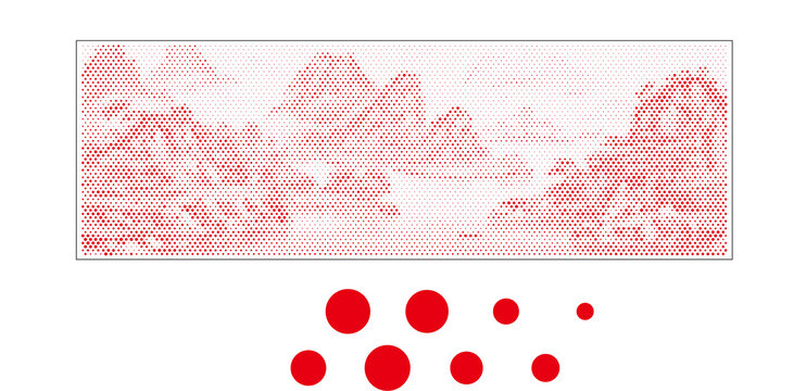 沖孔山水圖