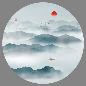 新中式山水畫