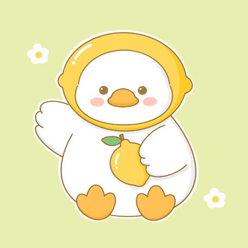 檸檬鴨子插畫