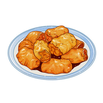 中國(guó)傳統(tǒng)美食浙江菜干炸響鈴