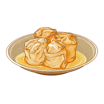 中國傳統(tǒng)美食浙江菜千張包子