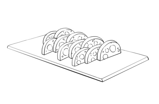 中國(guó)傳統(tǒng)美食浙江菜蜜汁灌藕線稿