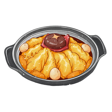 中國(guó)傳統(tǒng)美食徽菜胡氏一品鍋
