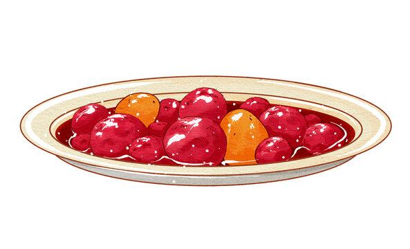 中國傳統(tǒng)美食徽菜楊梅圓子