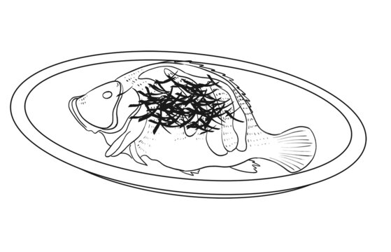 中國傳統(tǒng)美食徽菜包公魚