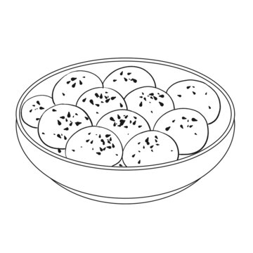 中國傳統(tǒng)美食湘菜糖油粑粑