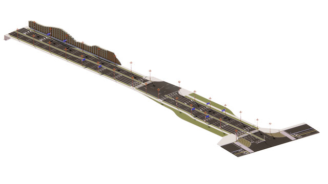 市政道路施工圖BIM模型