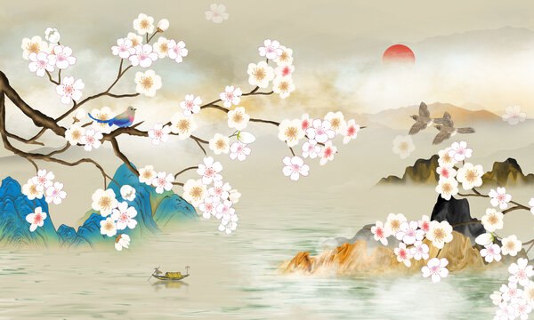 水墨梅花