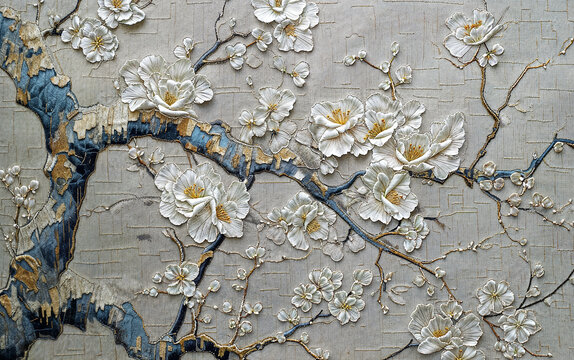 刺繡梅花高清