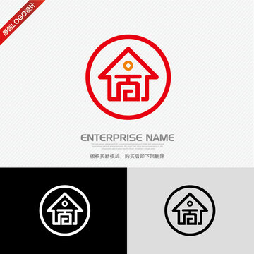 漢字百變形房子LOGO