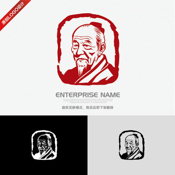 老中醫(yī)頭像LOGO設計
