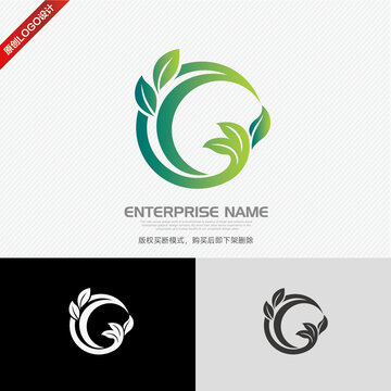 C字母LOGO葉子