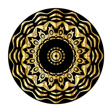 金色花紋圖案