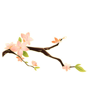 國(guó)潮中式梅花插畫(huà)