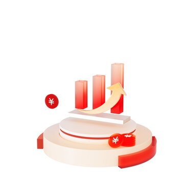 3D金融科技數(shù)據(jù)增長免摳元素