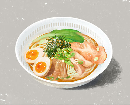 拉面美味雞蛋青菜叉燒