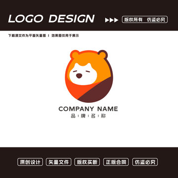 卡通小熊logo標(biāo)志