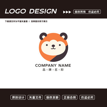 卡通小熊logo標(biāo)志