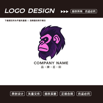 卡通猩猩logo標志