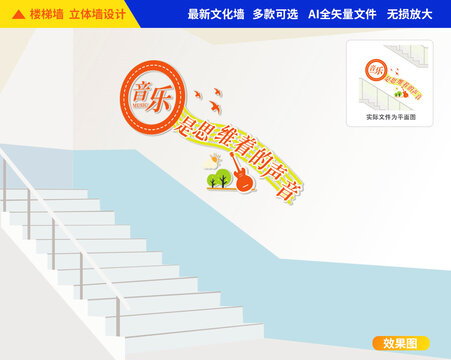 音樂(lè)樓梯文化墻