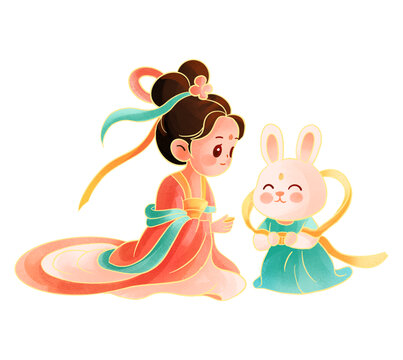 國潮中式中秋節(jié)插畫