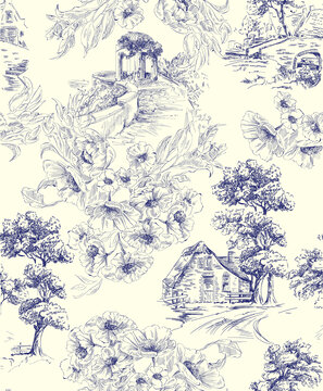 線描數(shù)碼花型
