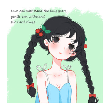 黑髮藍裙子車?yán)遄由倥? loading=
