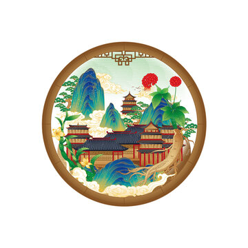 人參石斛插畫