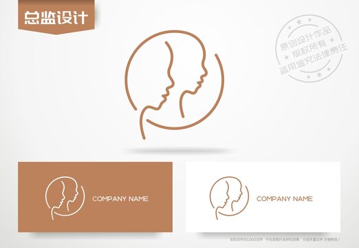人臉logo護(hù)膚洗臉標(biāo)志