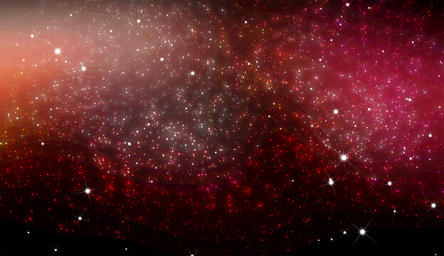 紅色抽象星空