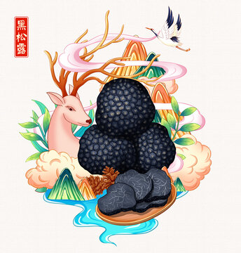 黑松露插畫