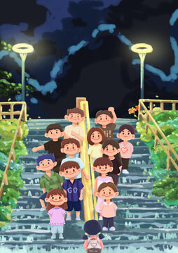 百步梯畢業(yè)合影