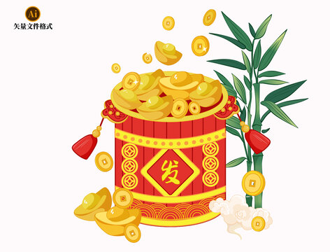 竹子發(fā)財桶