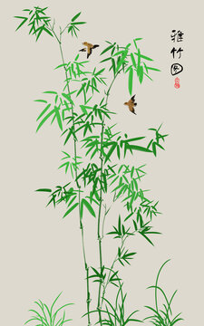 雅竹圖