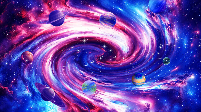 炫彩旋渦星空