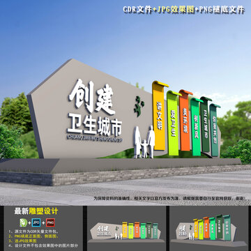 創(chuàng)建衛(wèi)生城市造型